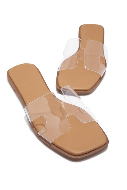Lori Slip On Flat Sandals - Clear