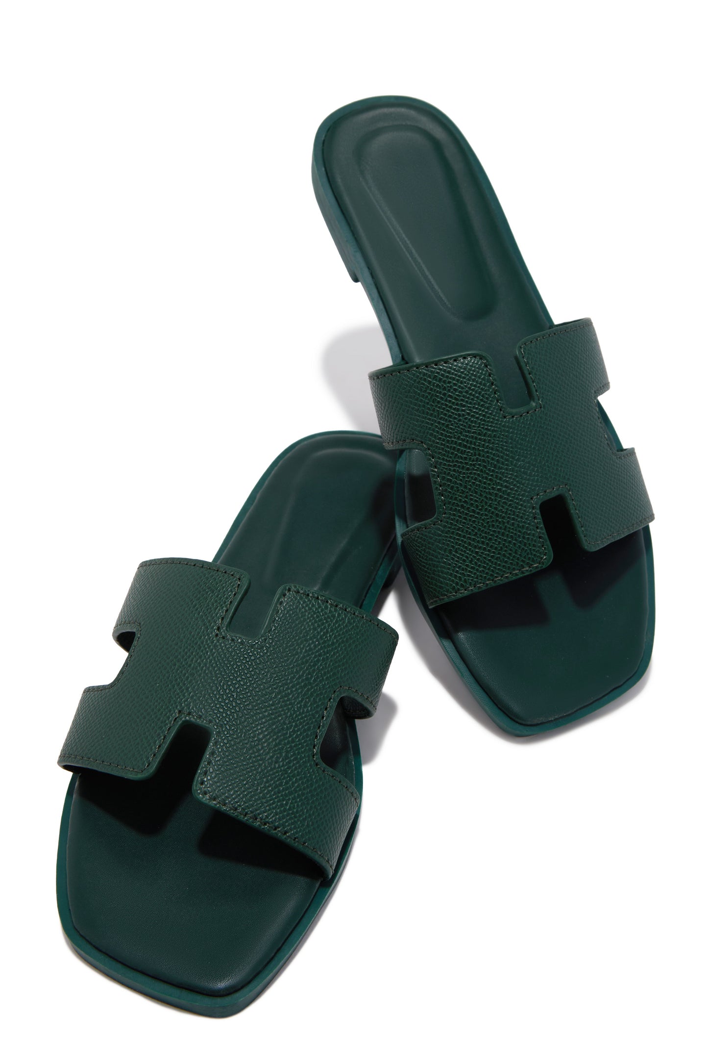 Elara Slip On Sandals - Emerald