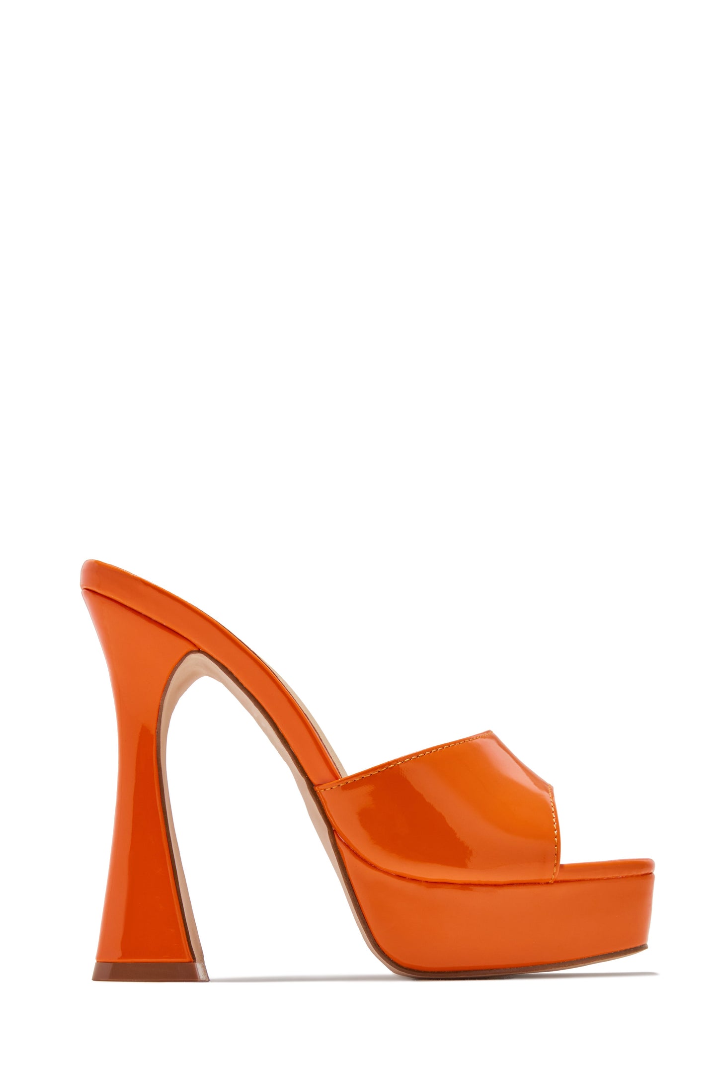 Jianna Platform Heel Mules - Orange