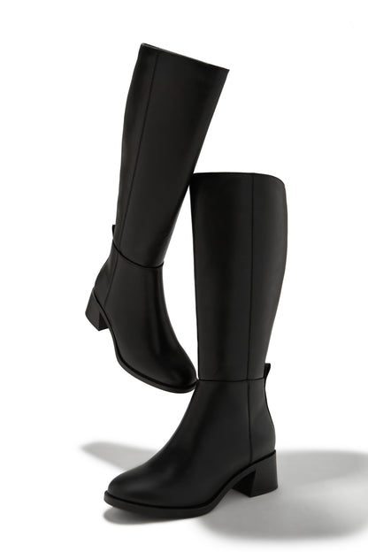Stephany Knee High Boots - Black