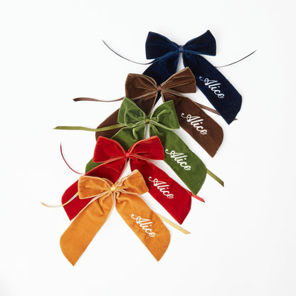 Forest Green Personalisable Bow