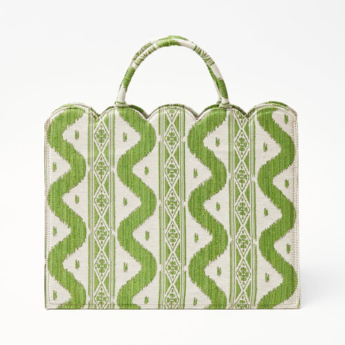 Mrs. Alice Tote Bag (Green Ikat)