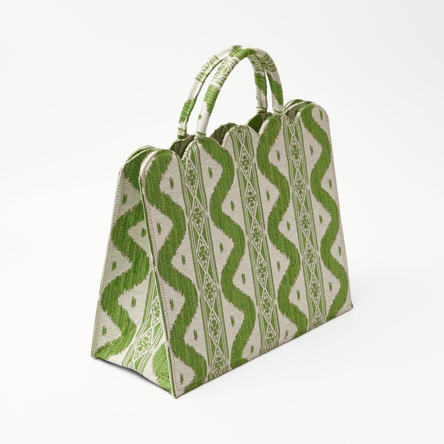 Mrs. Alice Tote Bag (Green Ikat)