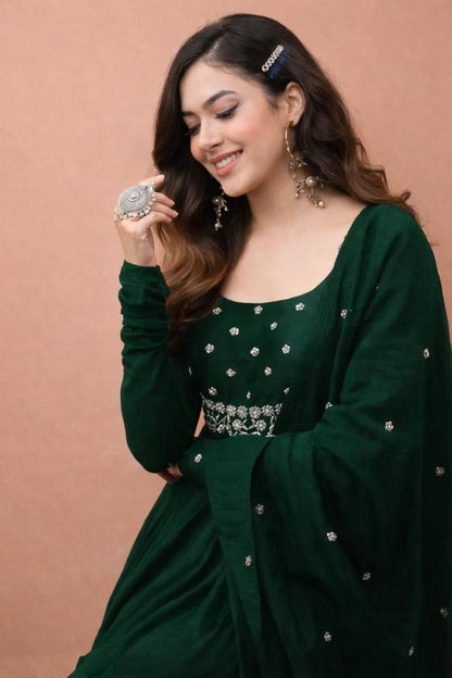 Anarkali Gown & Dupatta (2 pieces only)