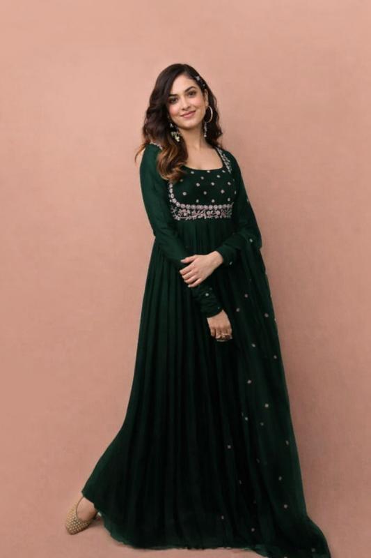Anarkali Gown & Dupatta (2 pieces only)