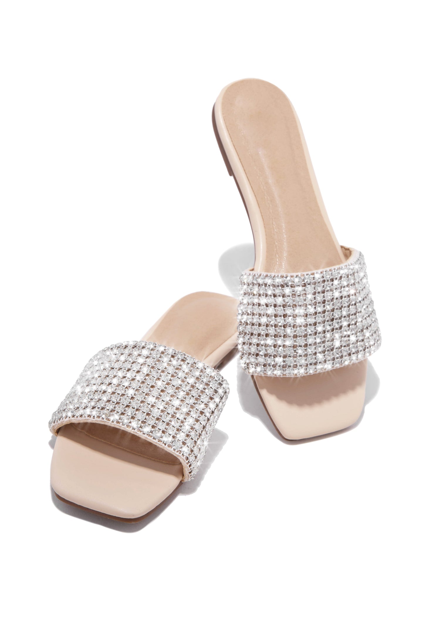 Marline Embellished Slide Sandals - Black