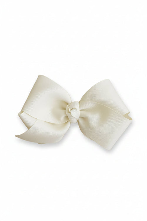Large Ribbon Bow With Clip | Off White
