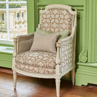 Olive Green Lotus Flower Fabric