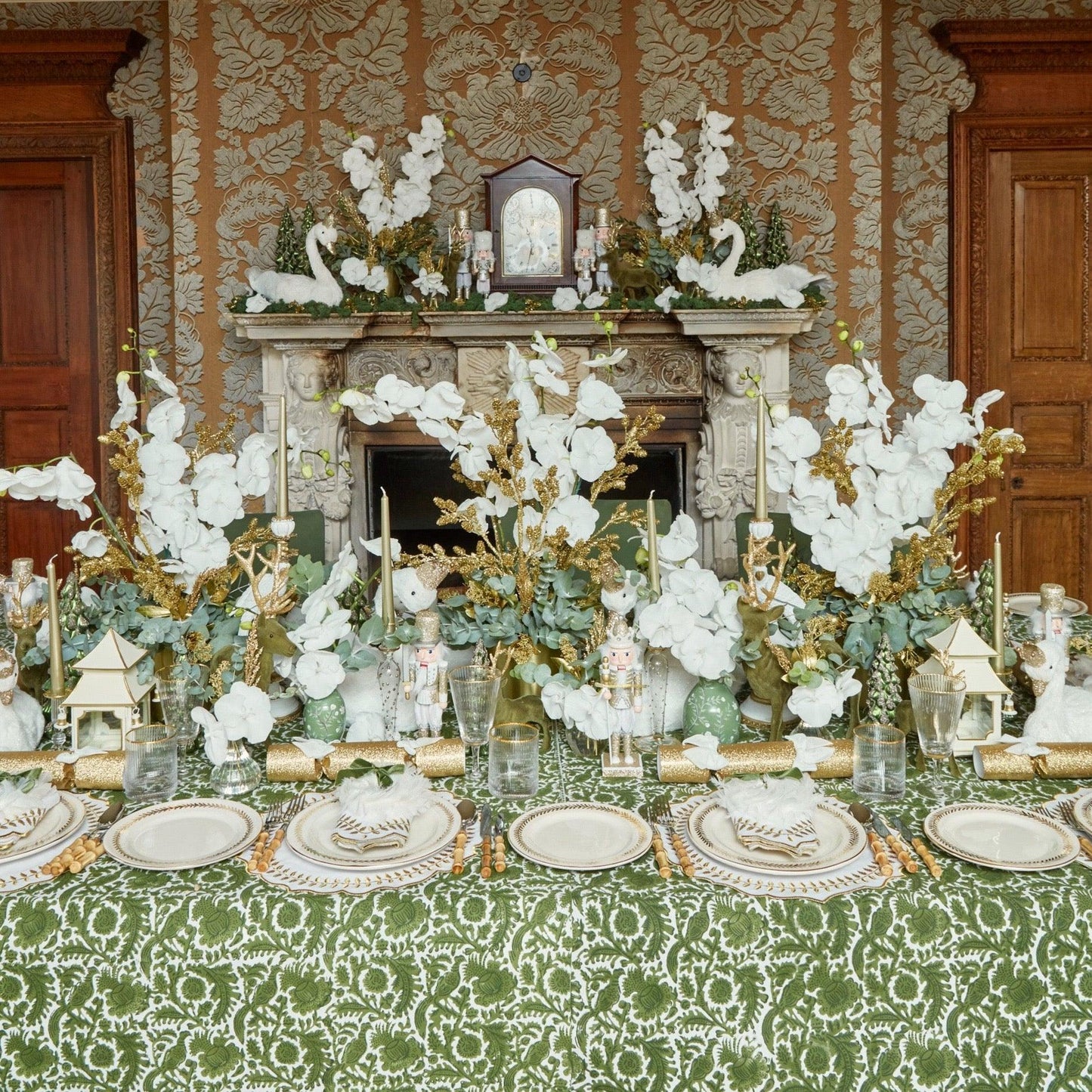 Olive Pheasant Tablecloth