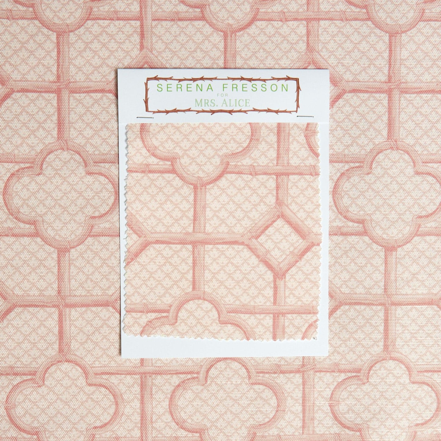 Pink Bamboo Trellis Fabric