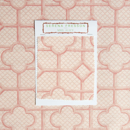 Pink Bamboo Trellis Fabric