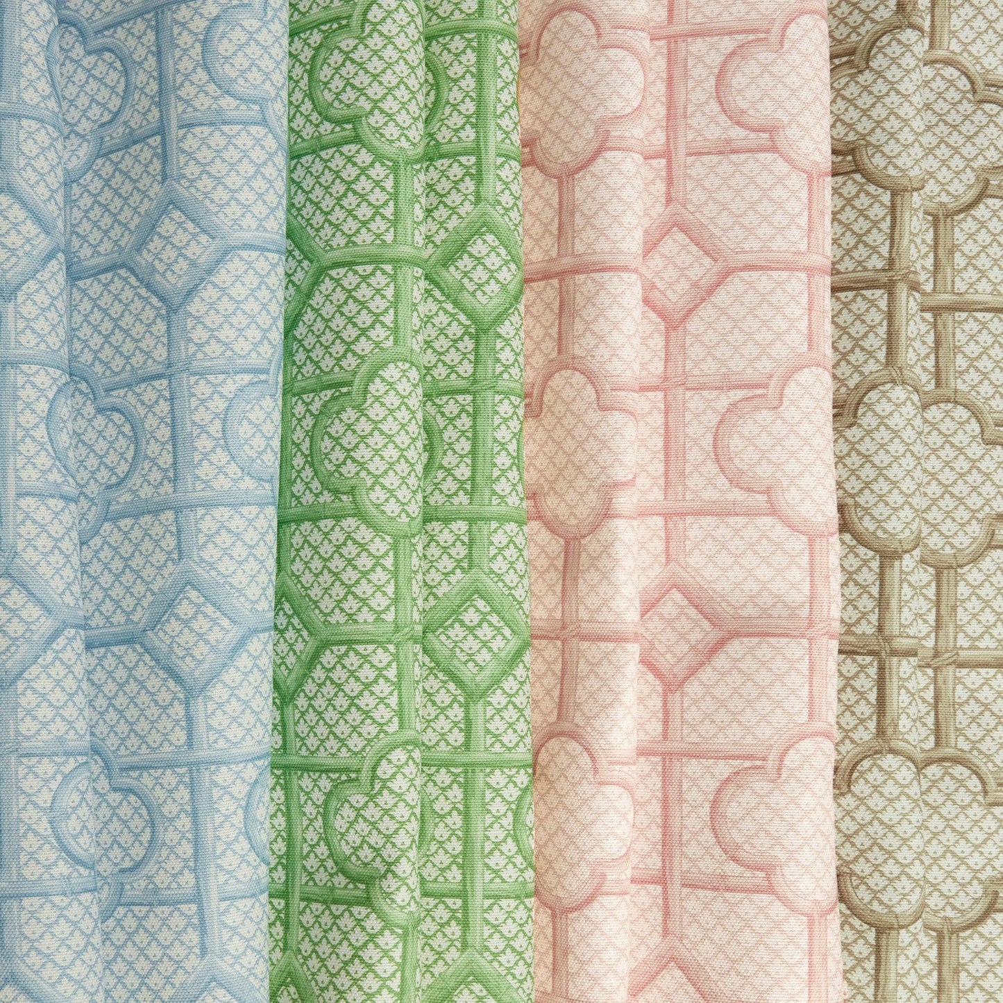 Pink Bamboo Trellis Fabric