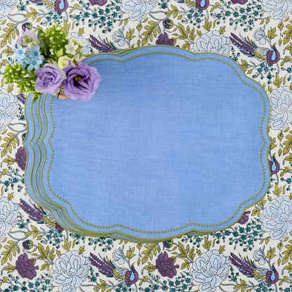 Bluebell & Green Eloise Linen Placemats (Set of 4)