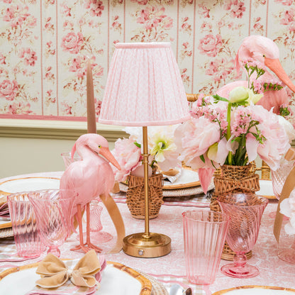 Edie Rechargeable Lamp with Pink Lotus Shade (18cm)