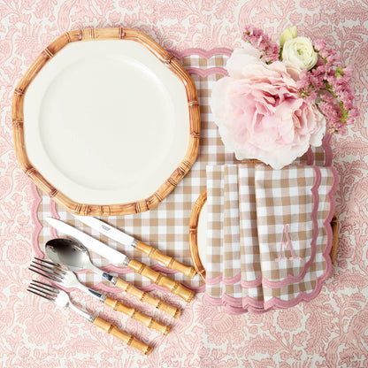 Geometric Bamboo Dinner Plate