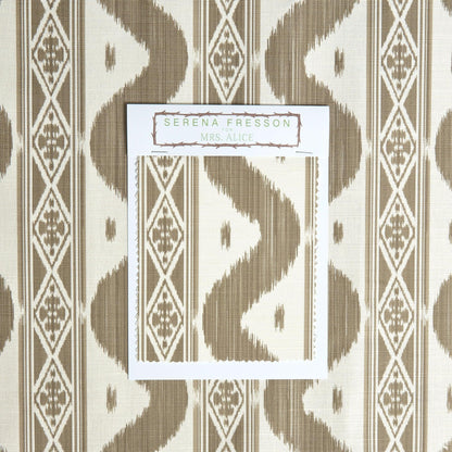Putty Ikat Stripe Fabric