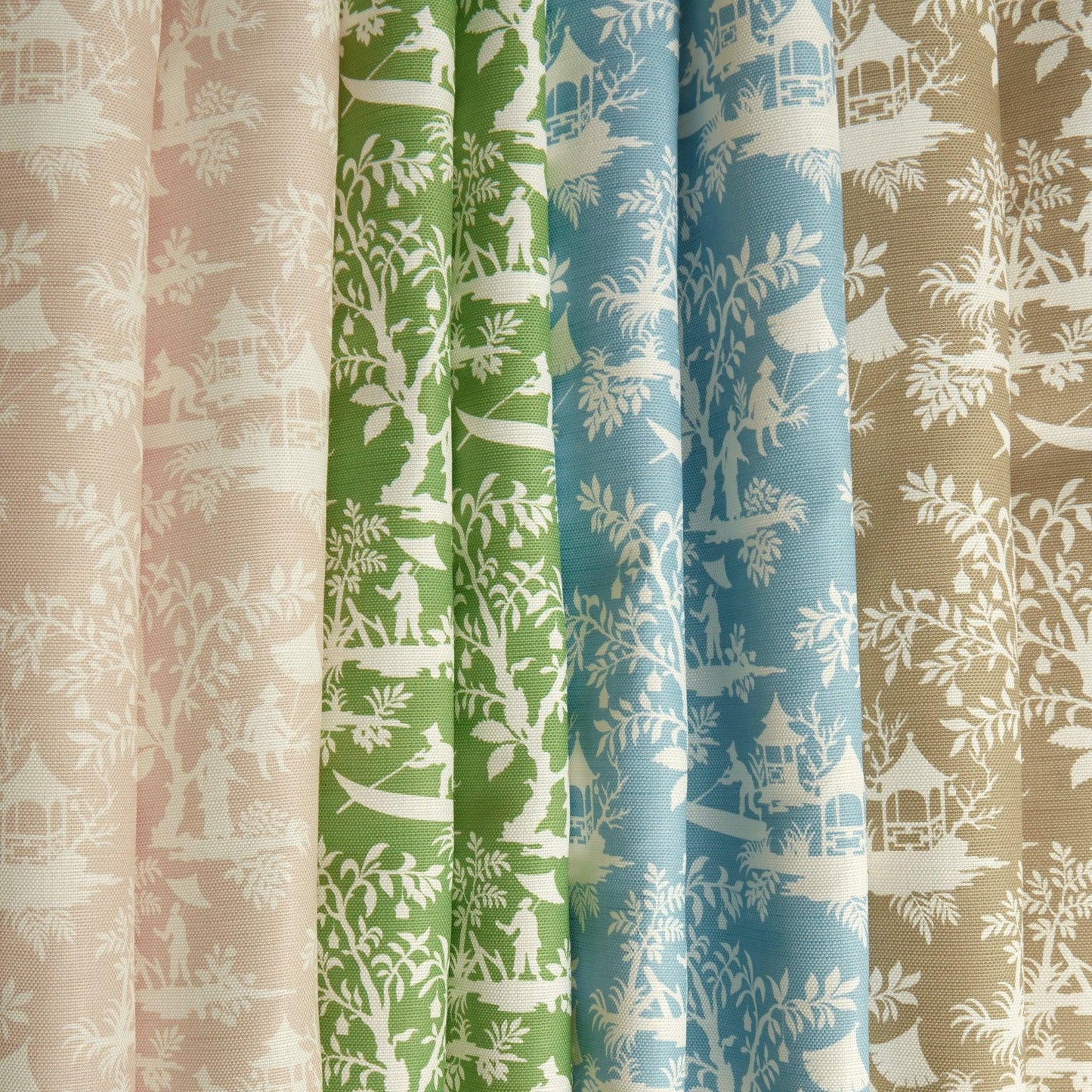 Putty Pagoda Garden Fabric