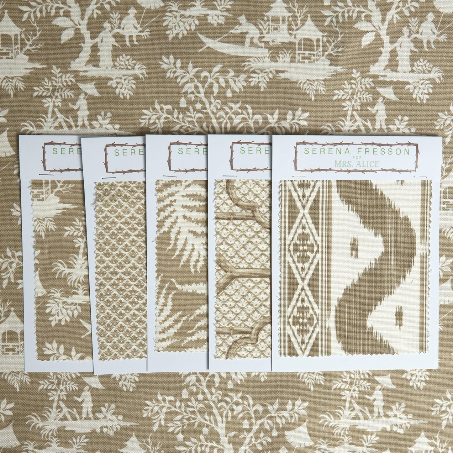 Putty Pagoda Garden Fabric