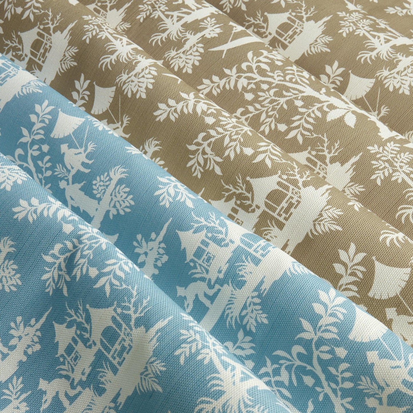 Putty Pagoda Garden Fabric