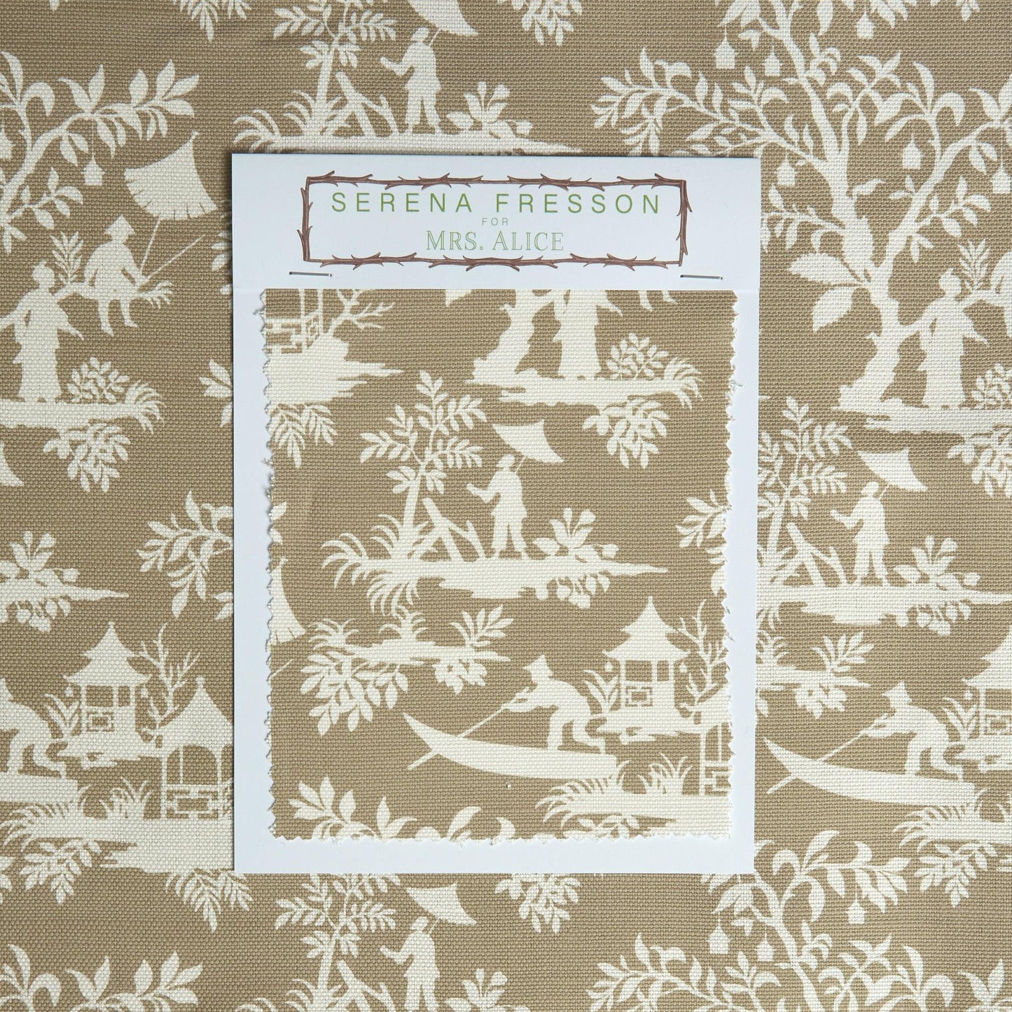 Putty Pagoda Garden Fabric