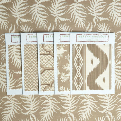 Putty Trailing Ferns Fabric