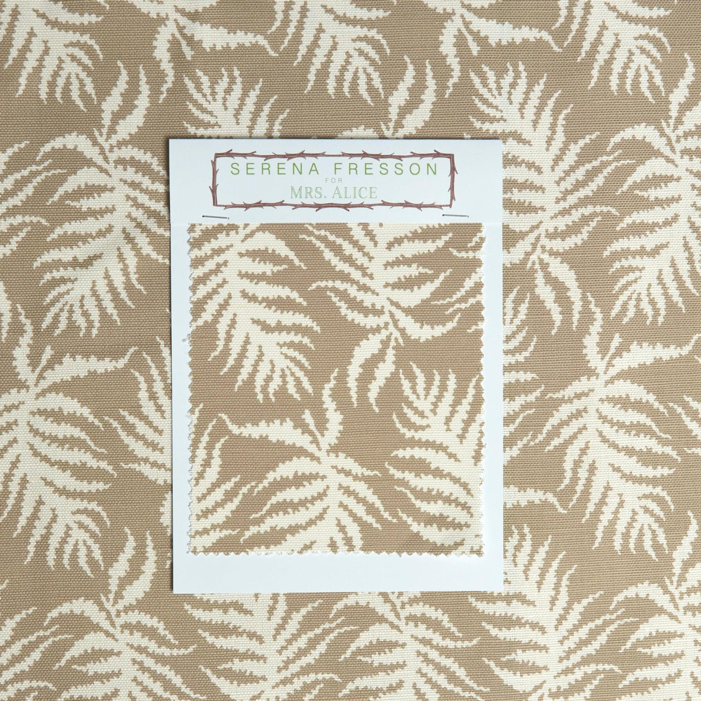 Putty Trailing Ferns Fabric