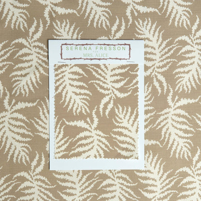 Putty Trailing Ferns Fabric