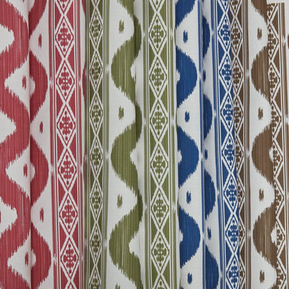 Raspberry Pink Ikat Stripe Fabric