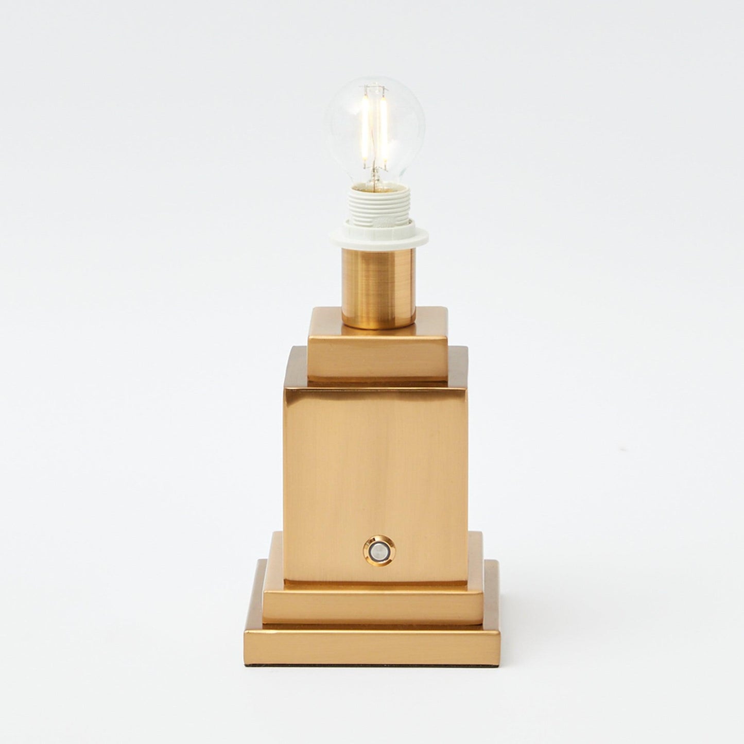 Square Rechargeable Lamp with Olive Lotus Shade (18cm)