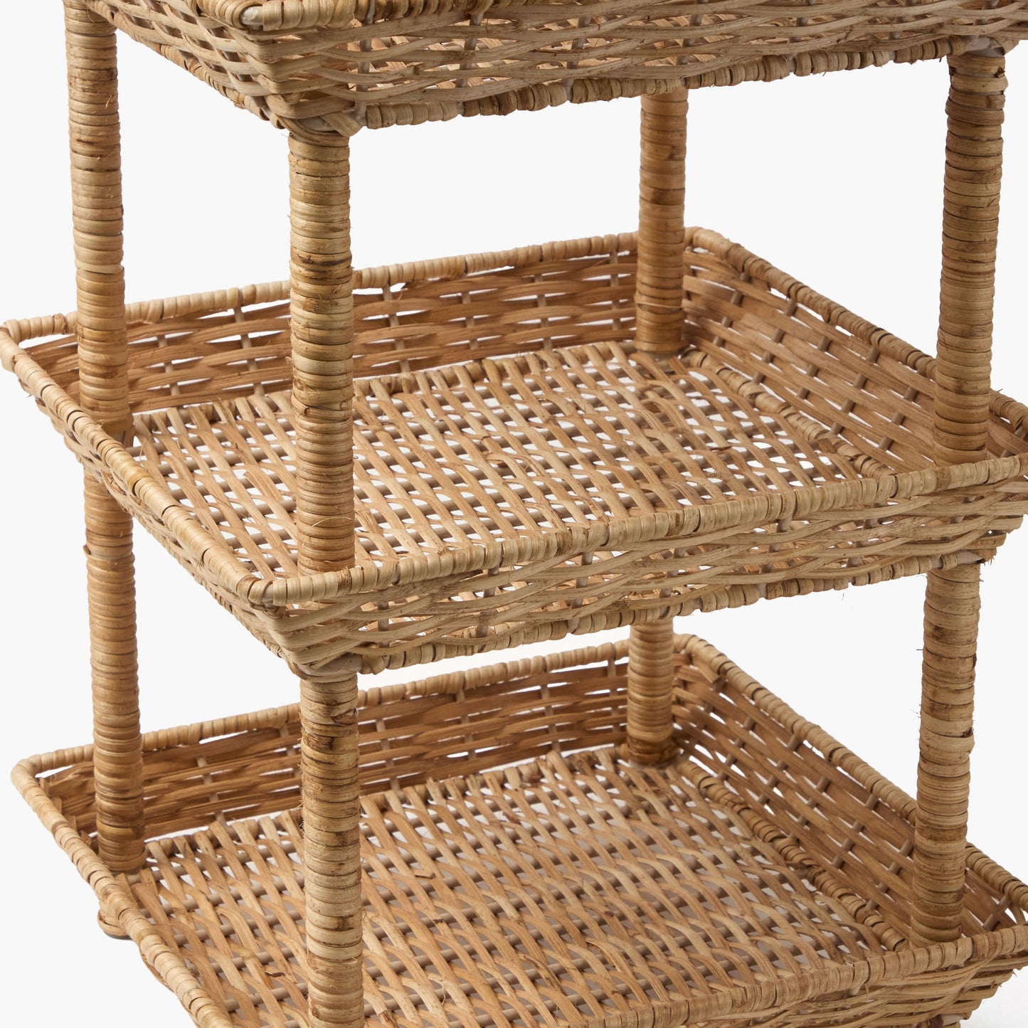 Rattan Three Tier Pagoda Stand