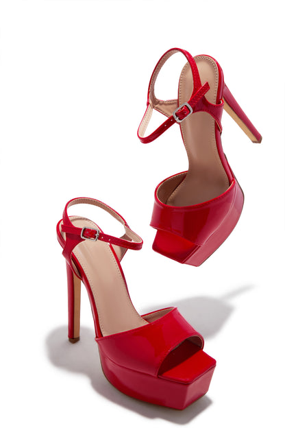 Paulina Platform High Heels - Red