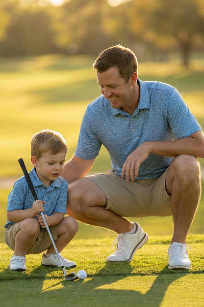 Daddy & Me Matching Short Sleeve Polos | Reel Legends