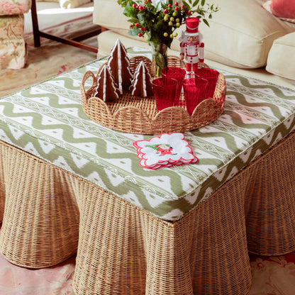 Scalloped Father Christmas Cocktail Napkins (Set of 4)