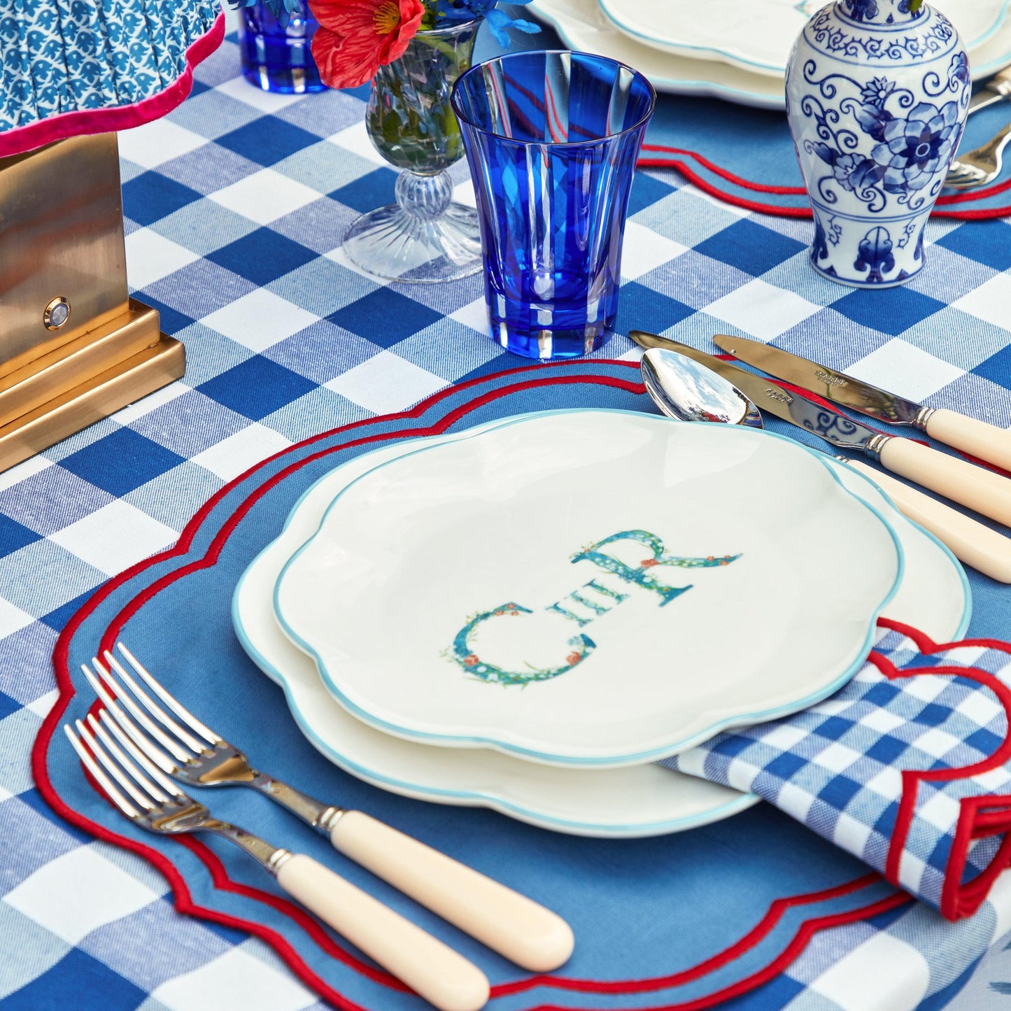 Royal Blue Positano Glasses (Set of 4)