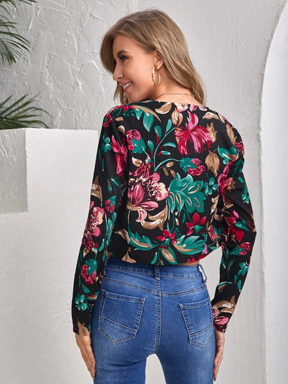 Allover Floral Cardigan Jacket