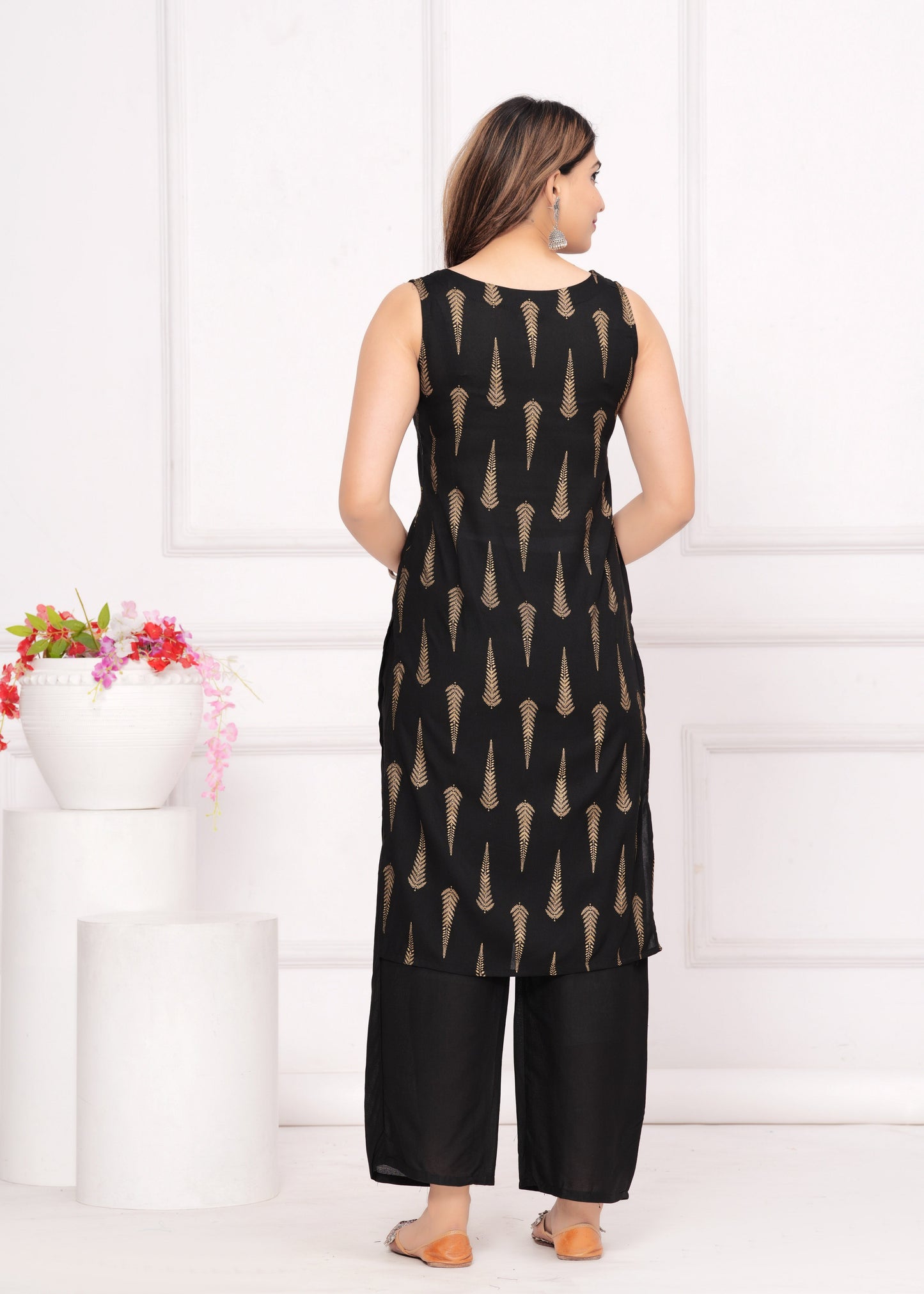 Black Kurta set with Dupatta