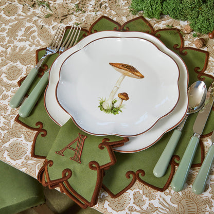 Forest Green & Brown Angelina Placemats (Set of 4)