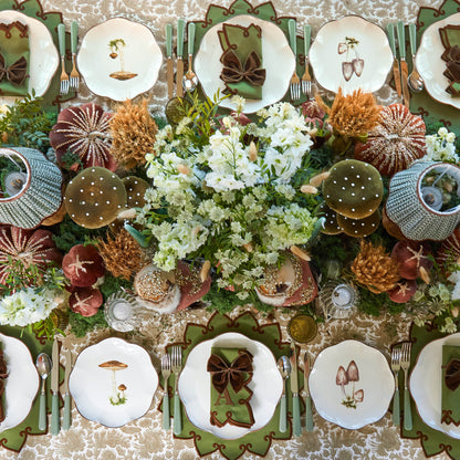 Forest Green & Brown Angelina Placemats (Set of 4)