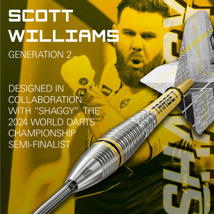 TARGET - 23g - Scott Williams G2 SP Steel Tip Darts - 90% Tungsten