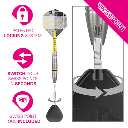 TARGET - 23g - Scott Williams G2 SP Steel Tip Darts - 90% Tungsten