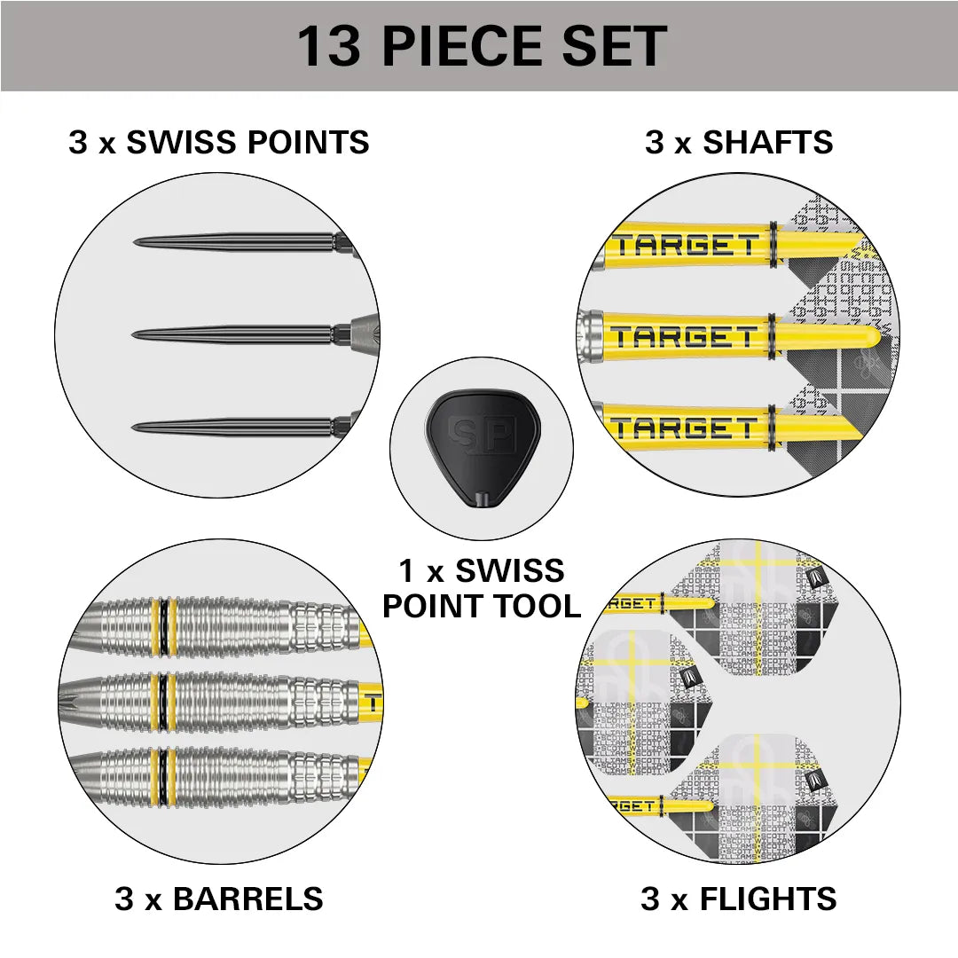 TARGET - 23g - Scott Williams G2 SP Steel Tip Darts - 90% Tungsten