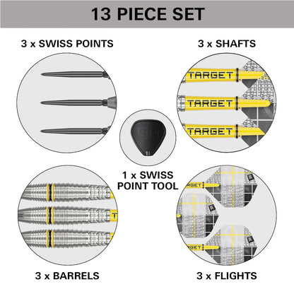 TARGET - 23g - Scott Williams G2 SP Steel Tip Darts - 90% Tungsten