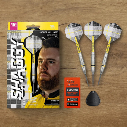 TARGET - 23g - Scott Williams G2 SP Steel Tip Darts - 90% Tungsten
