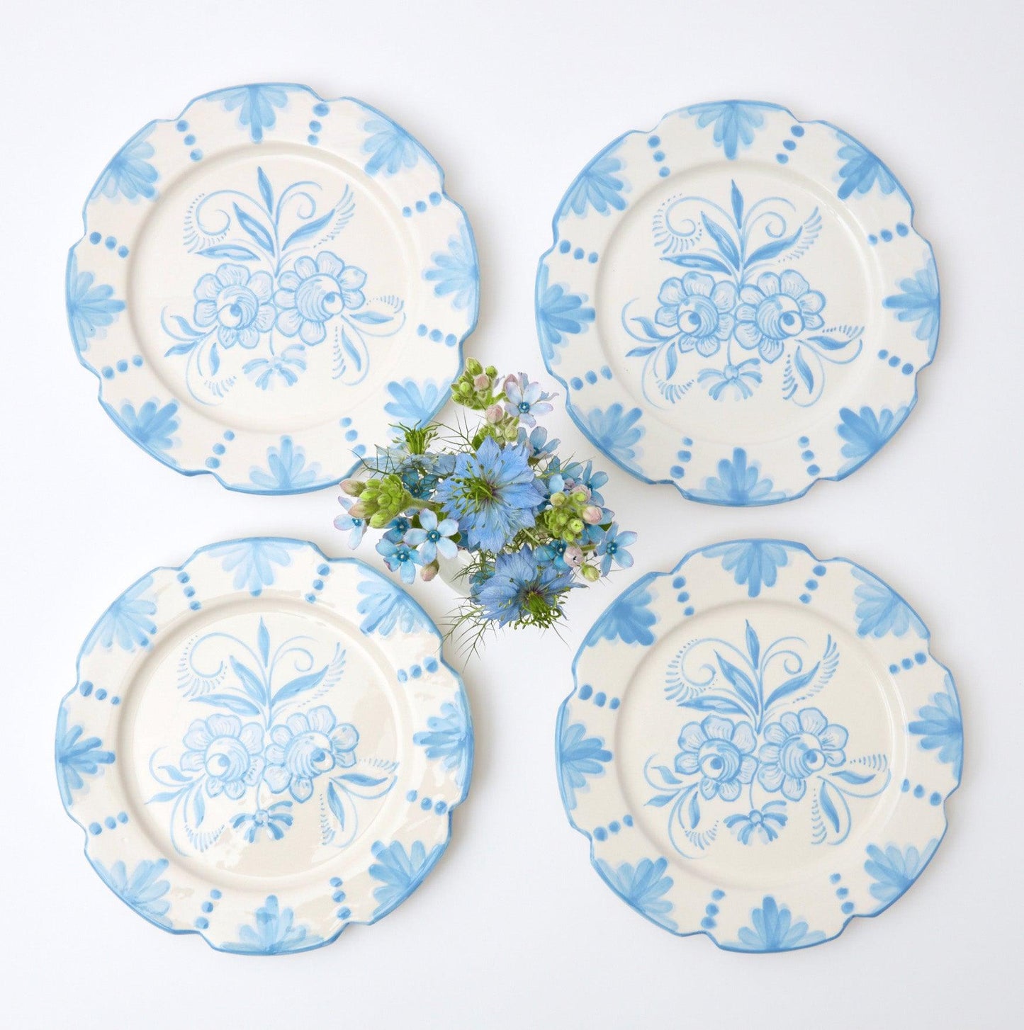 Seville Blue Gardênia Starter Plate (set of 4)