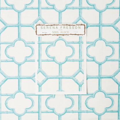 Turquoise Shaded Bamboo Fabric