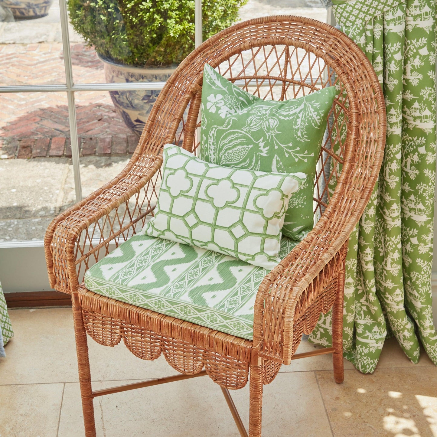 Green Shaded Bamboo Fabric