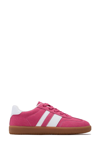 Around Town Lace Up Sneakers - Pink