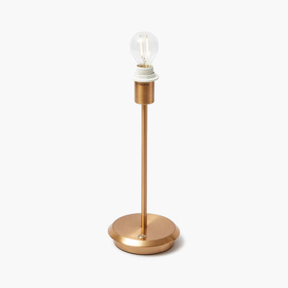 Tall Rechargeable Lamp with Burgundy Frilled Silk Shade (18cm)