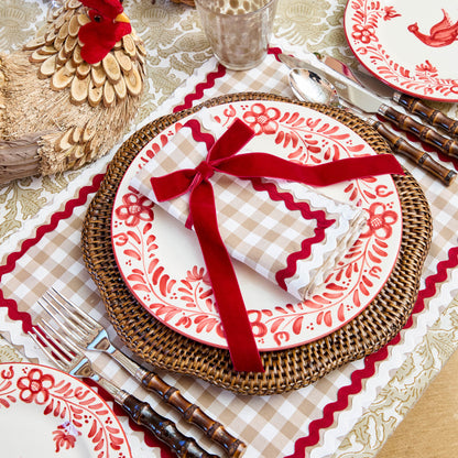 Ruby Red Velvet Bows (Set of 4) - 20cm