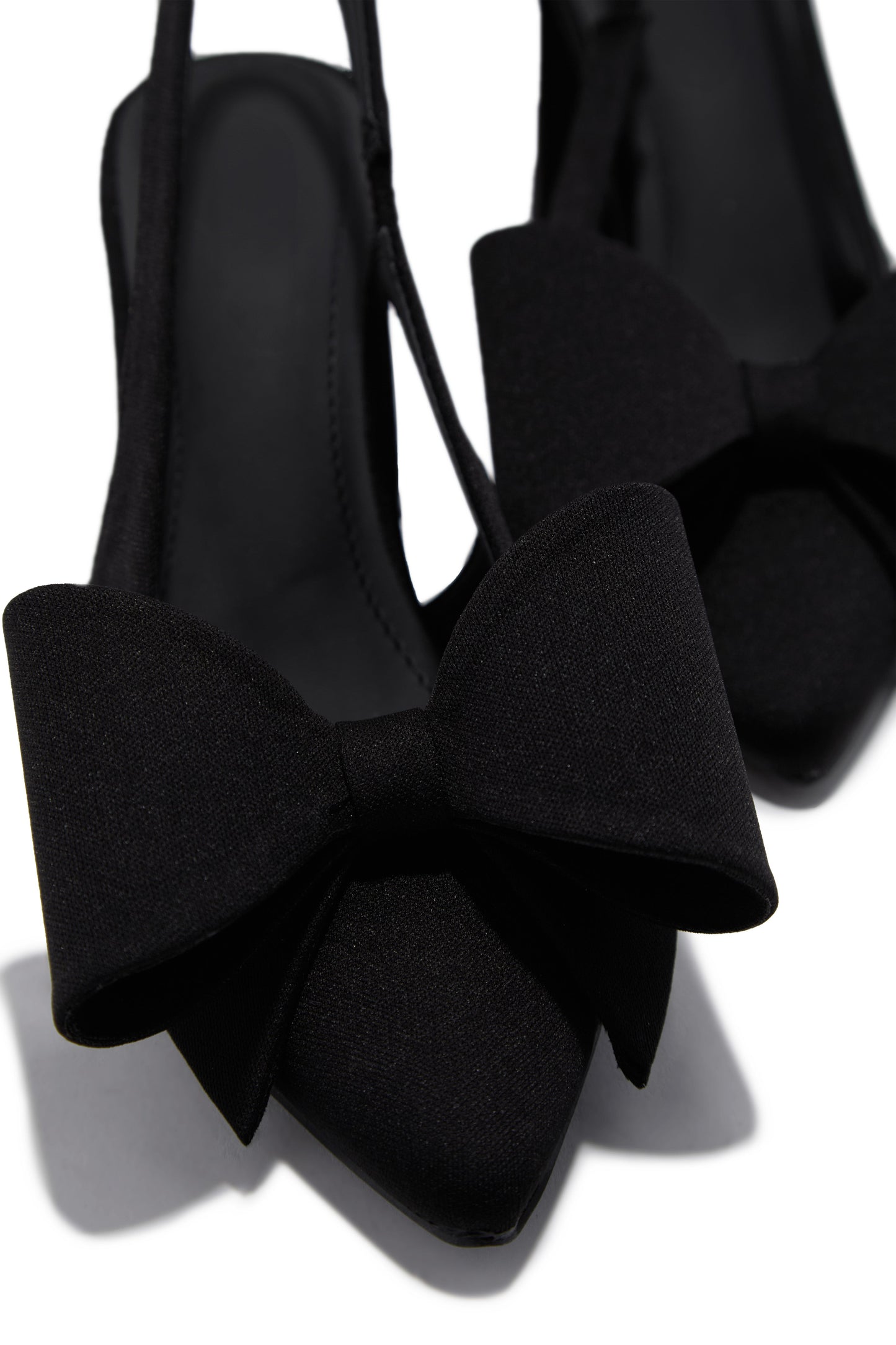 Tiffany Slingback Bow Pumps - Black
